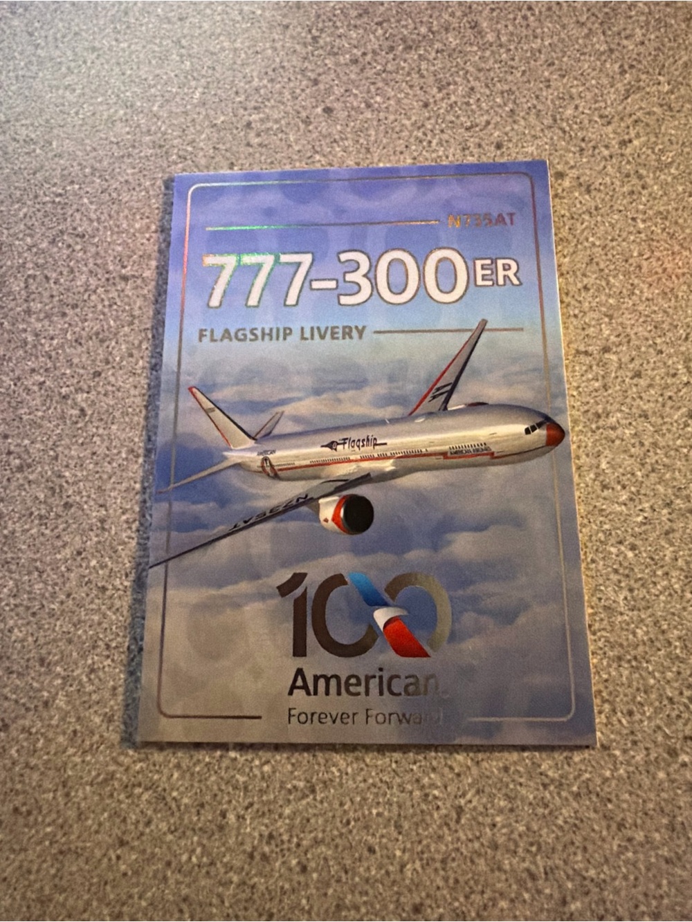 777-300ER Flagship Livery Collectible trading card  - Blue